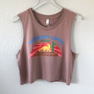 ACL Austin City Limits 2023 Music Festival Graphic Sleeveless Cropped Tee Tank S